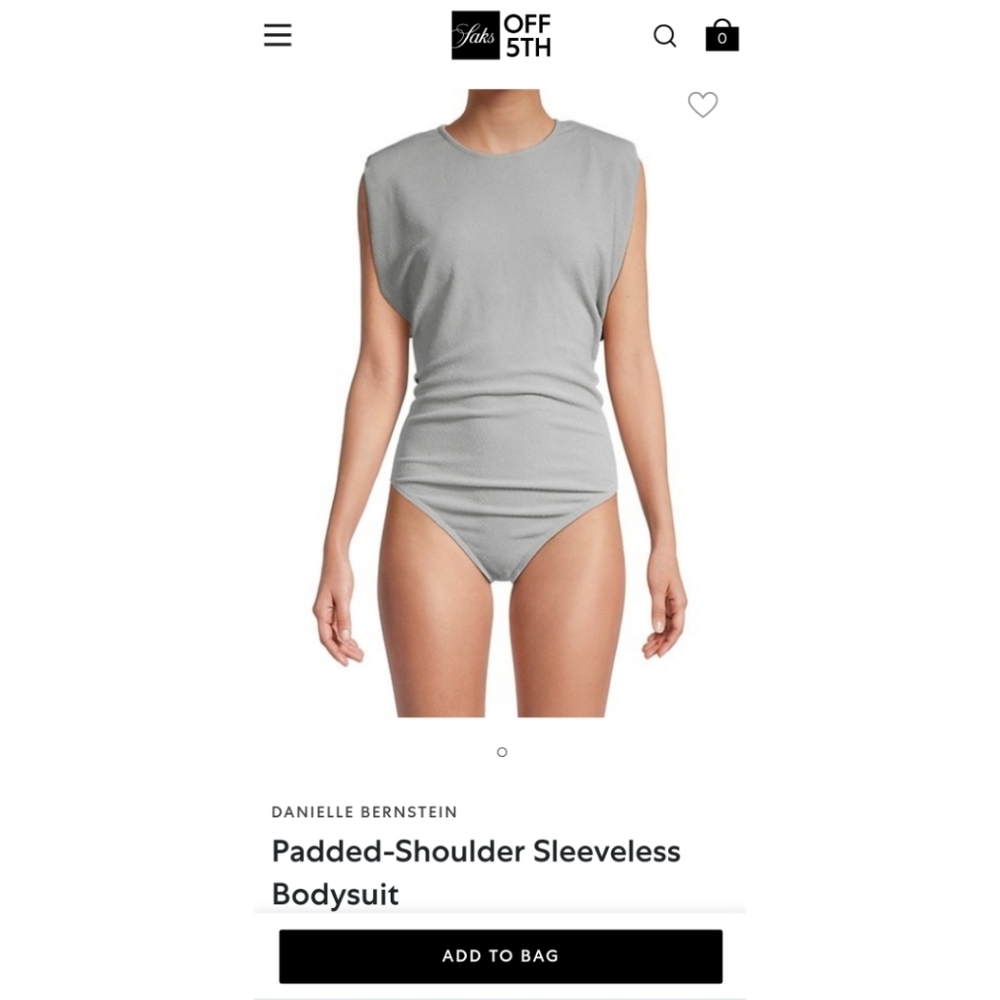 NWOT Danielle Bernstein by WeWoreWhat Sleeveless Bodysuit - Med